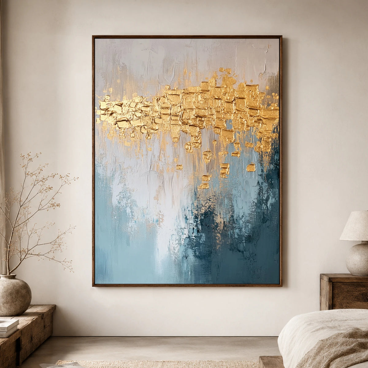Textured & Impasto Art｜Golden Horizon Layers