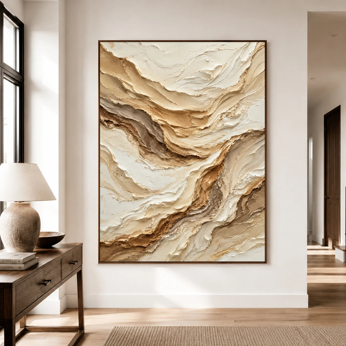 Textured & Impasto Art｜Earth Layered Waves