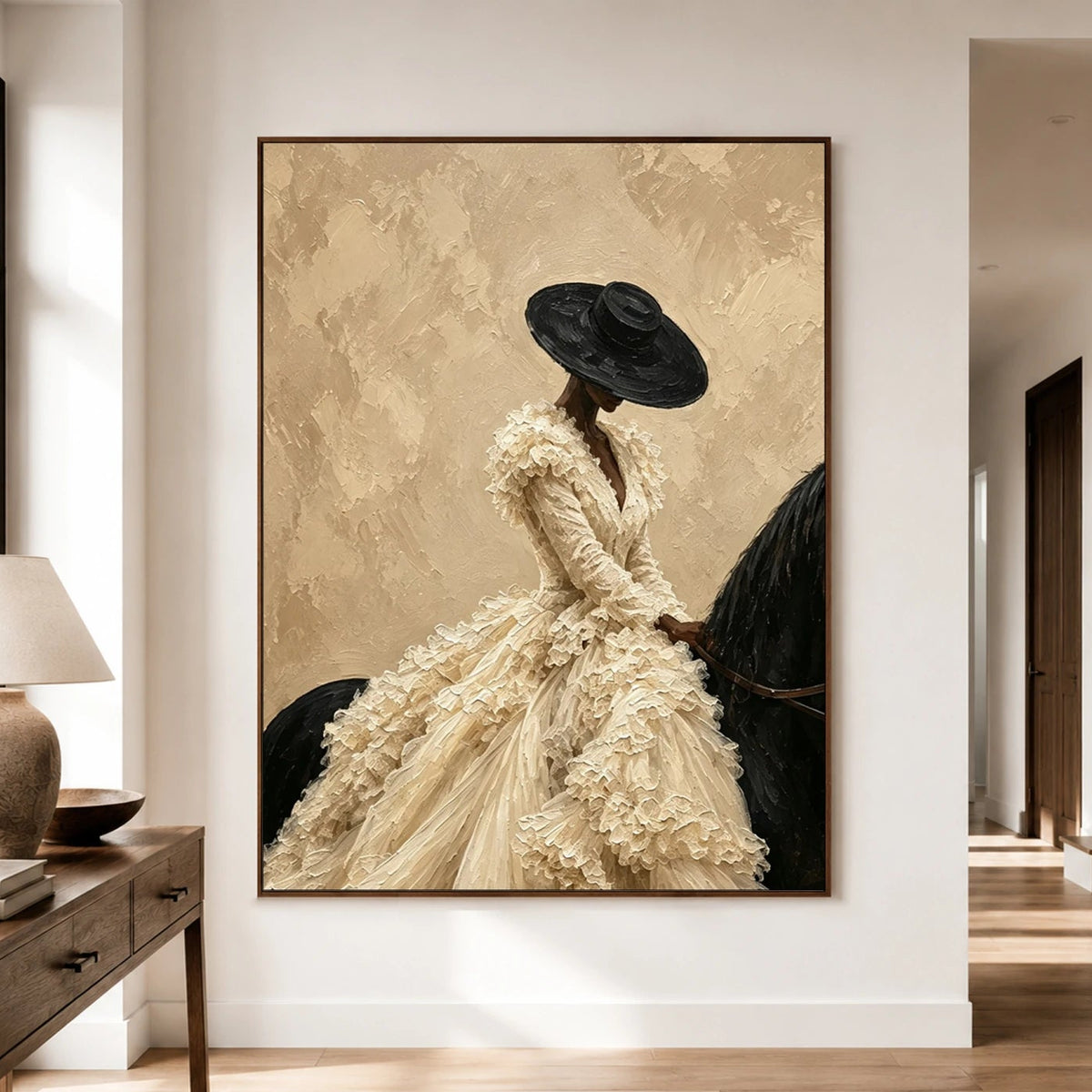 Vintage Americana Art｜Ivory Rider Elegance