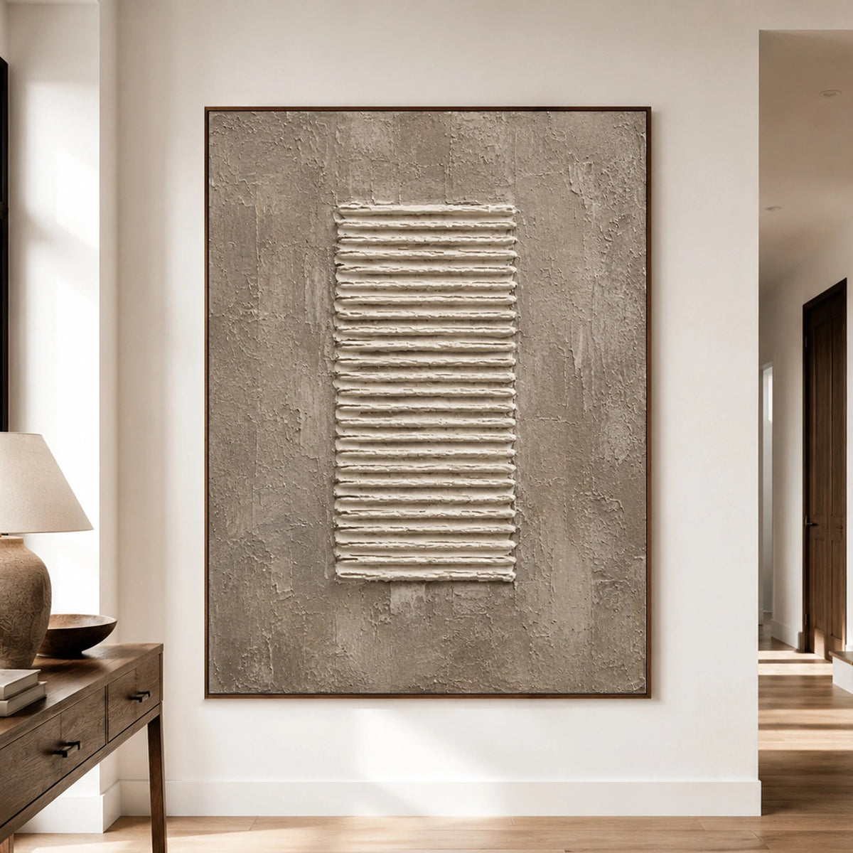 Textured & Impasto Art｜Quiet Strata Panel