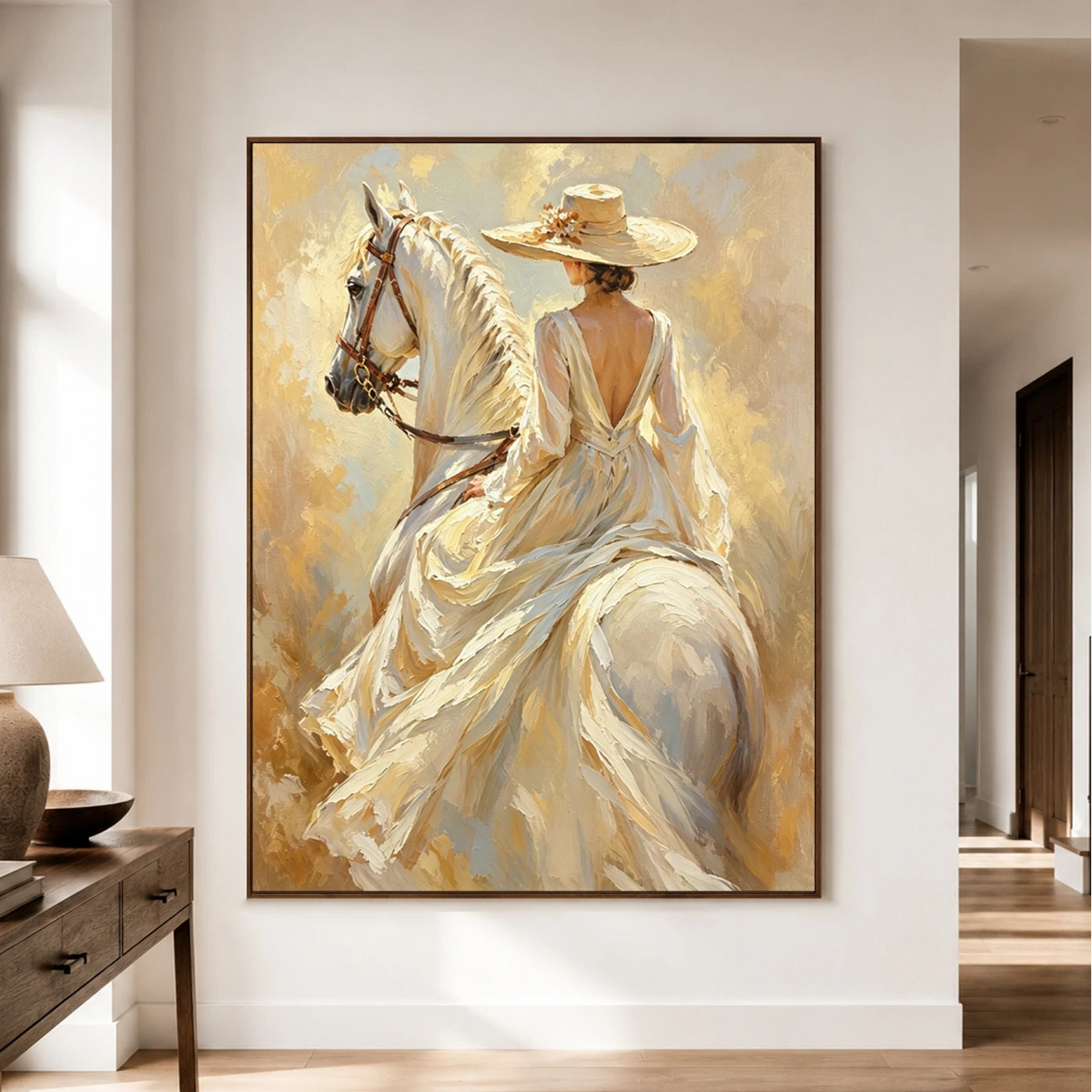 Vintage Americana Art｜Ivory Equestrian Reverie