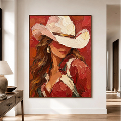 Vintage Americana Art｜Scarlet Prairie Grace