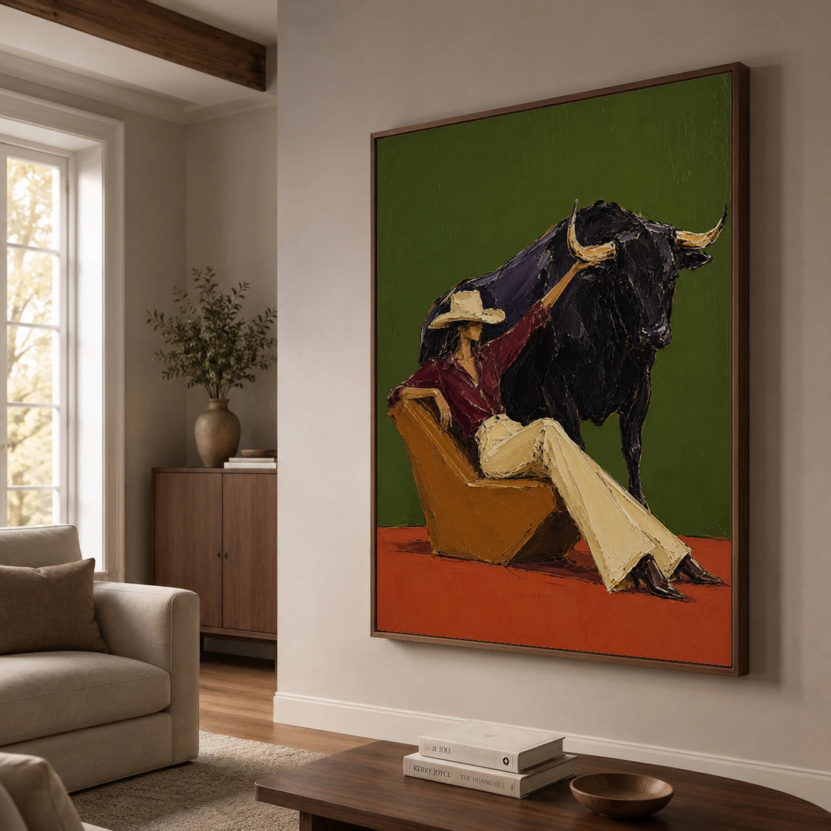Western Pop Art｜Cowgirl and Longhorn