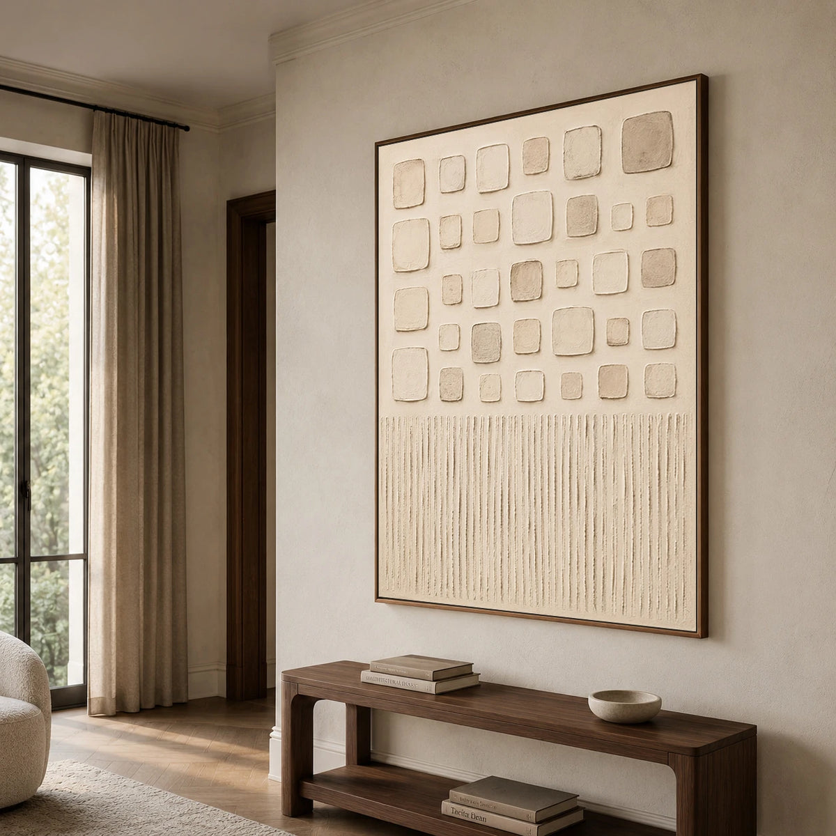 Textured & Impasto Art｜Quiet Block Rhythm