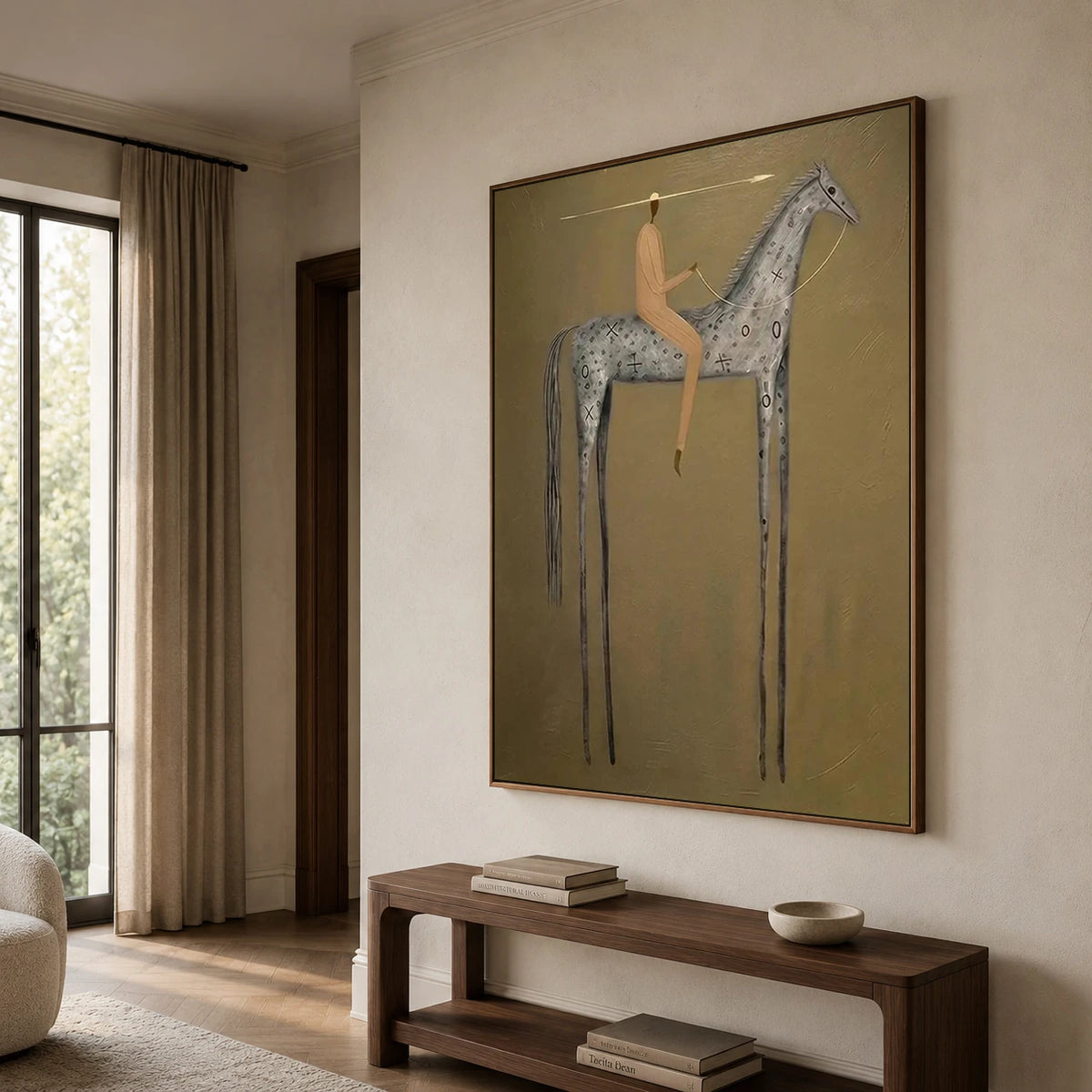 Vintage Americana Art｜Silver Horse Wanderer