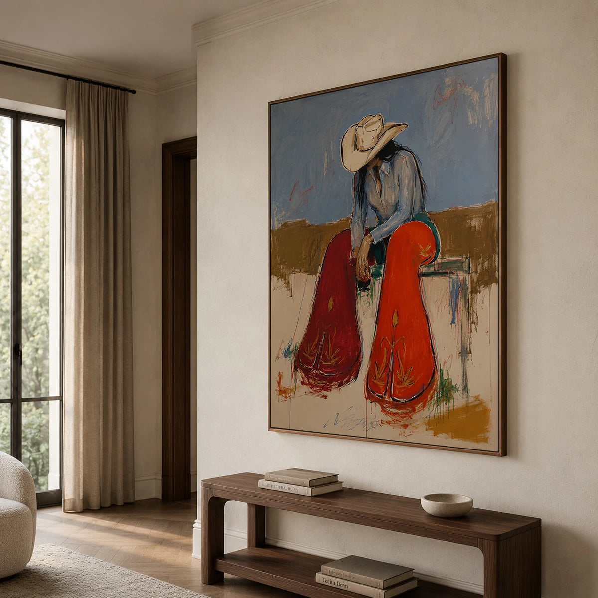 Western Pop Art｜Cowgirl Quiet Reflection
