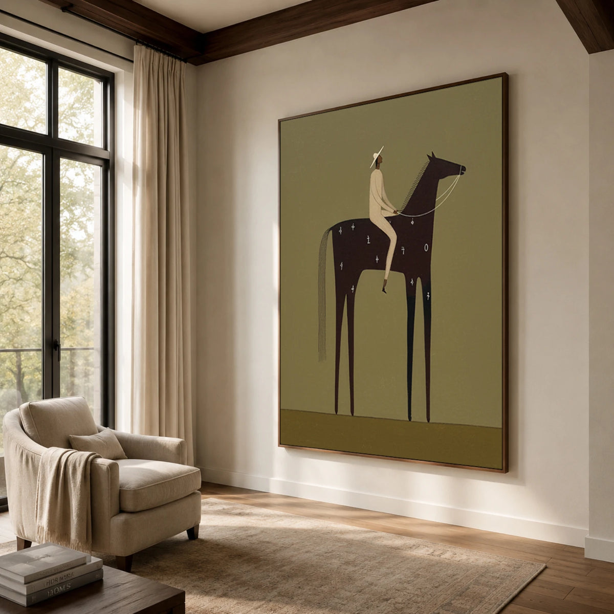 Vintage Americana Art｜Silent Horseman