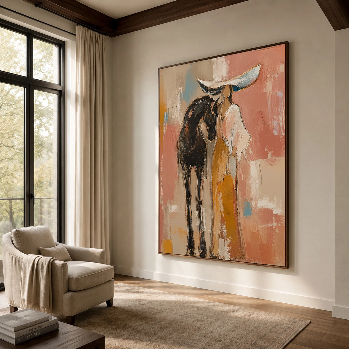Western Pop Art｜Black Horse Western Portrait