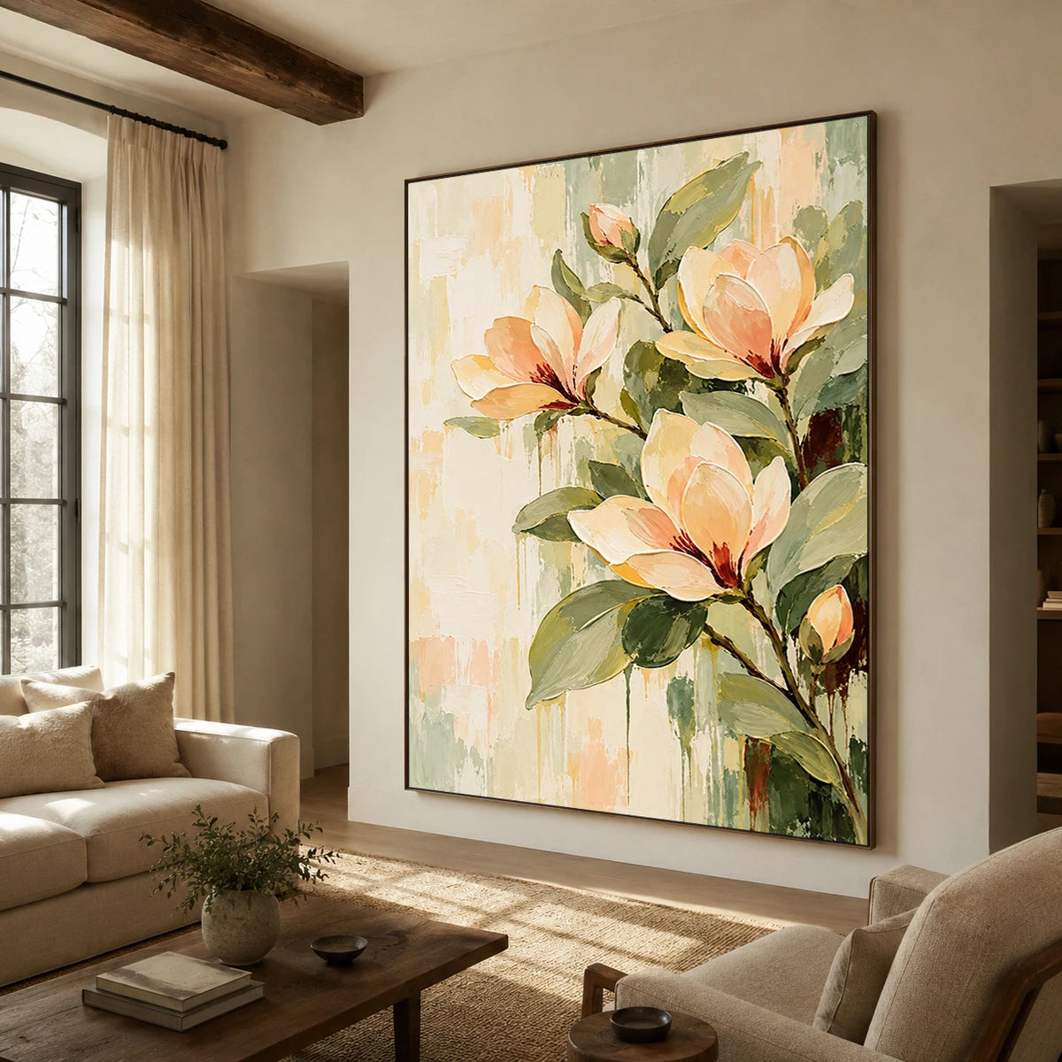 Textured & Impasto Art｜Magnolia Reverie