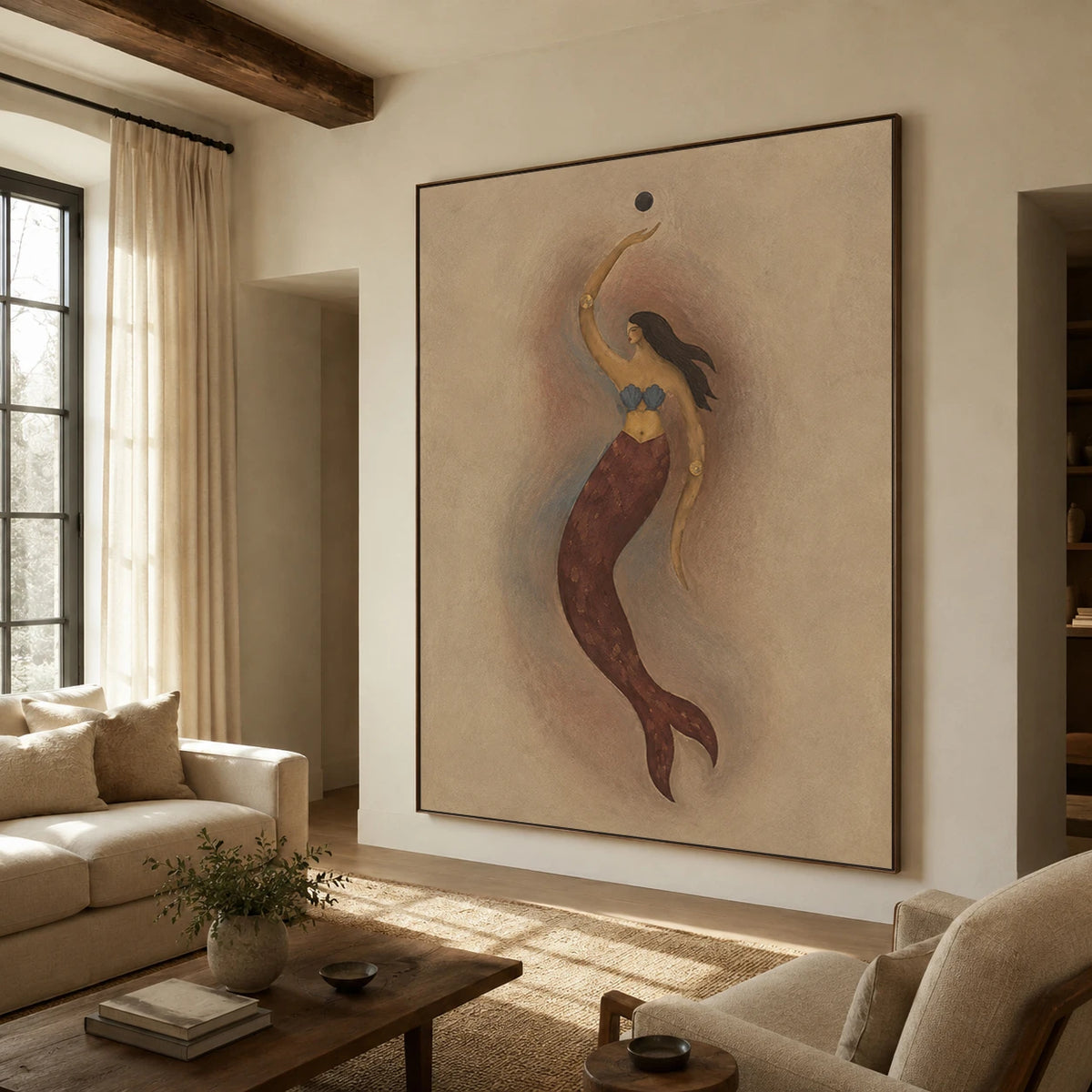 Modern Folk Art｜Moon Mermaid