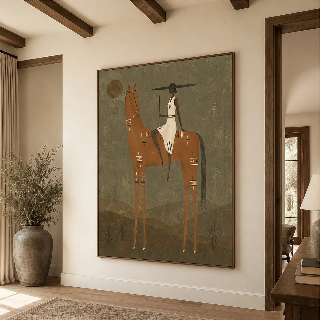 Vintage Americana Art｜Desert Matriarch Rider