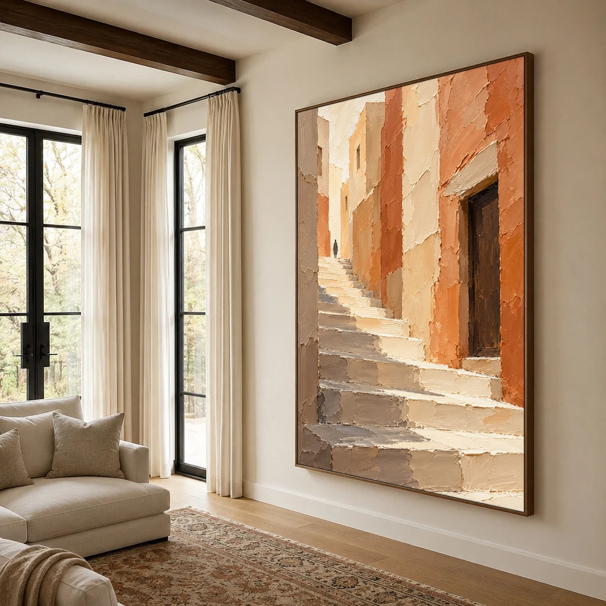 Textured & Impasto Art｜Steps Into Sunlight