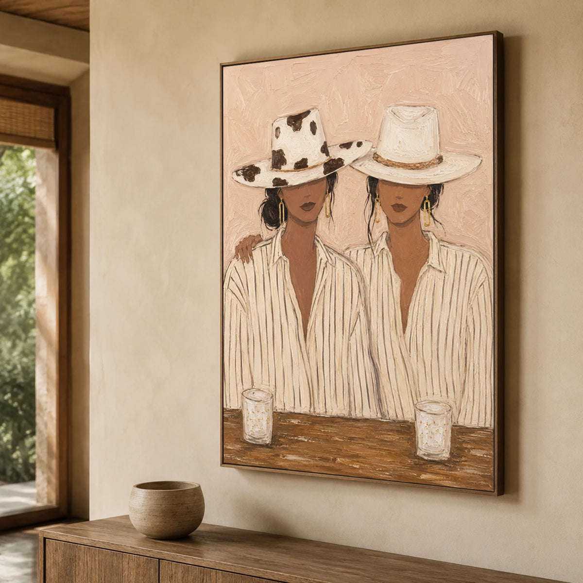 Vintage Americana Art｜Western Duo Portrait