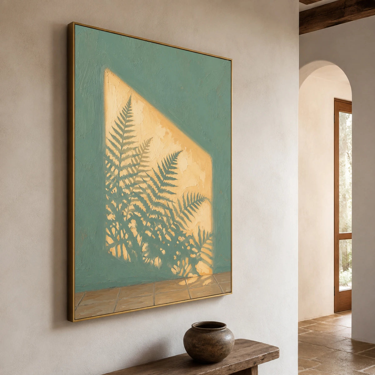 Expressive Contemporary Art｜Fernlit Window Glow