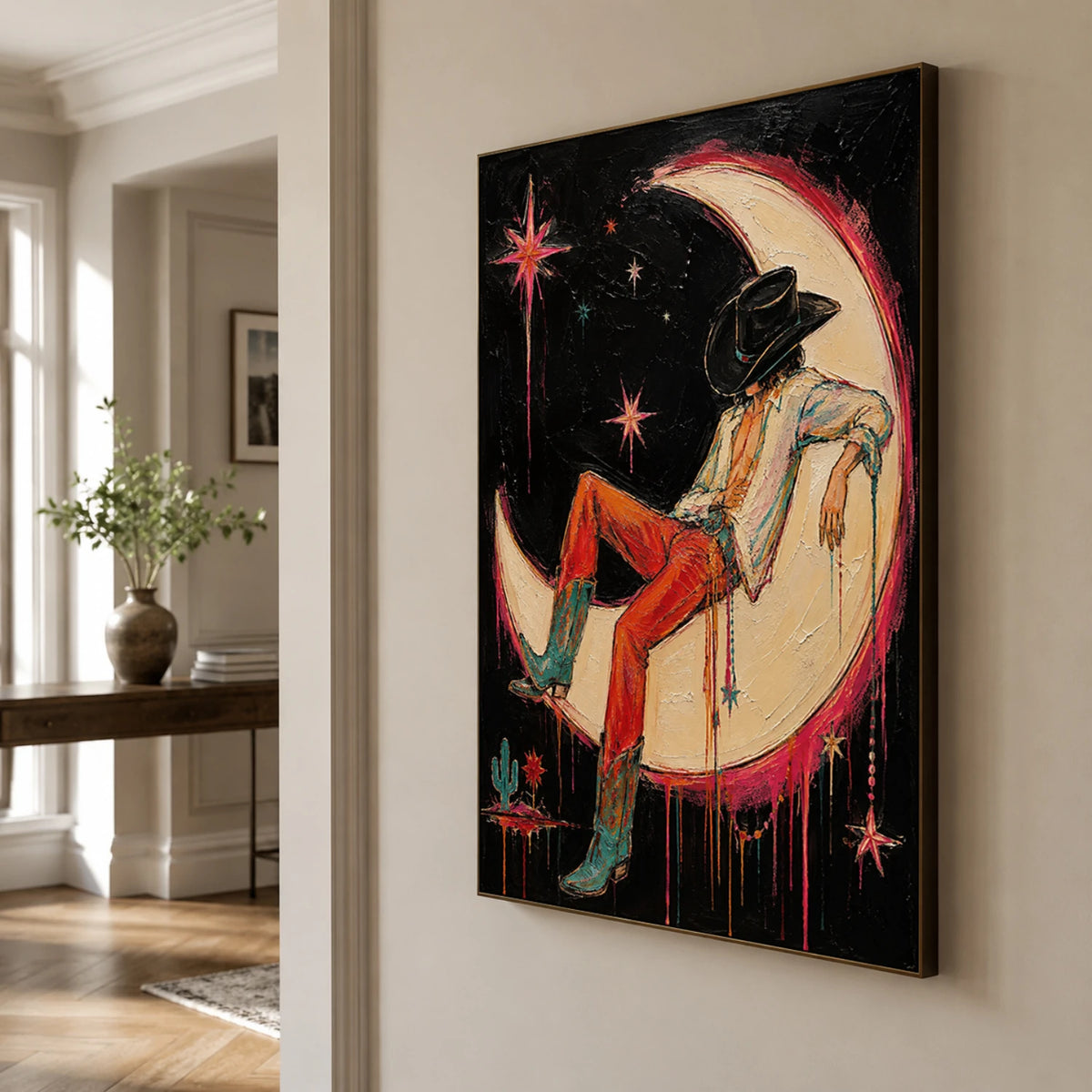 Western Pop Art｜Moonlit Cowboy Dream