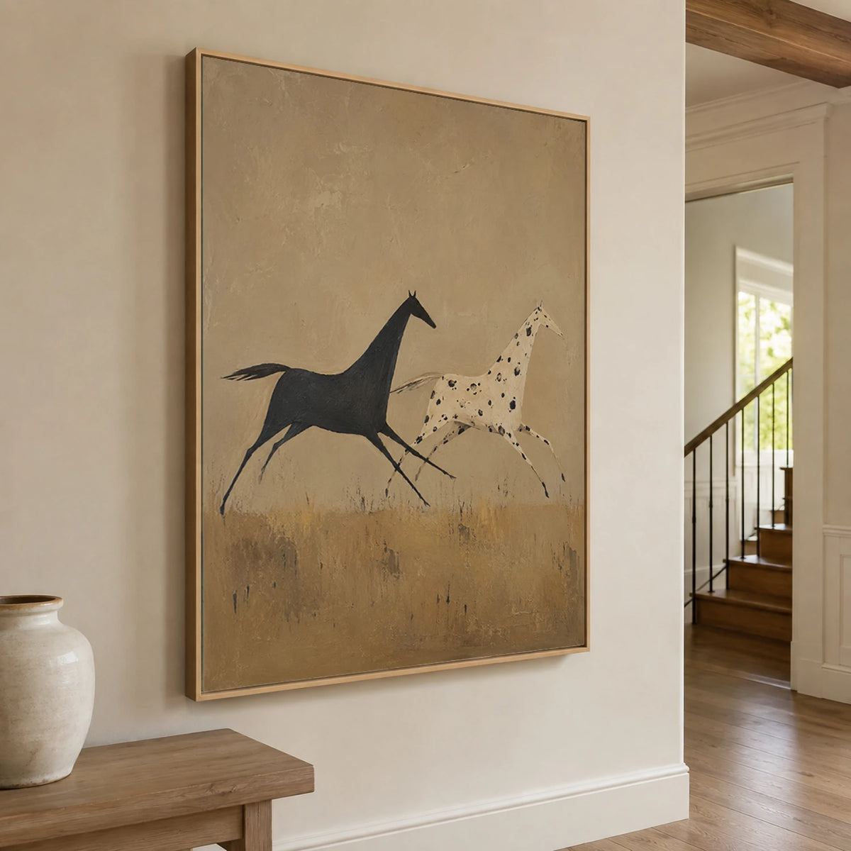 Vintage Americana Art｜Midnight and Dappled Grace