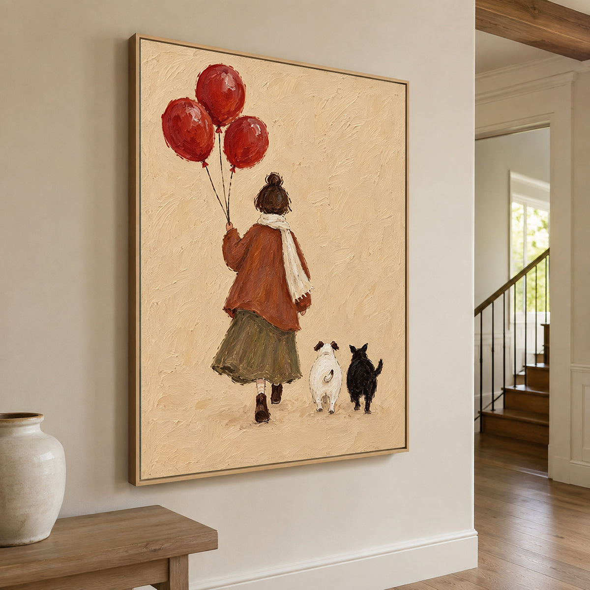 Modern Folk Art | Red Balloons & Little Companions