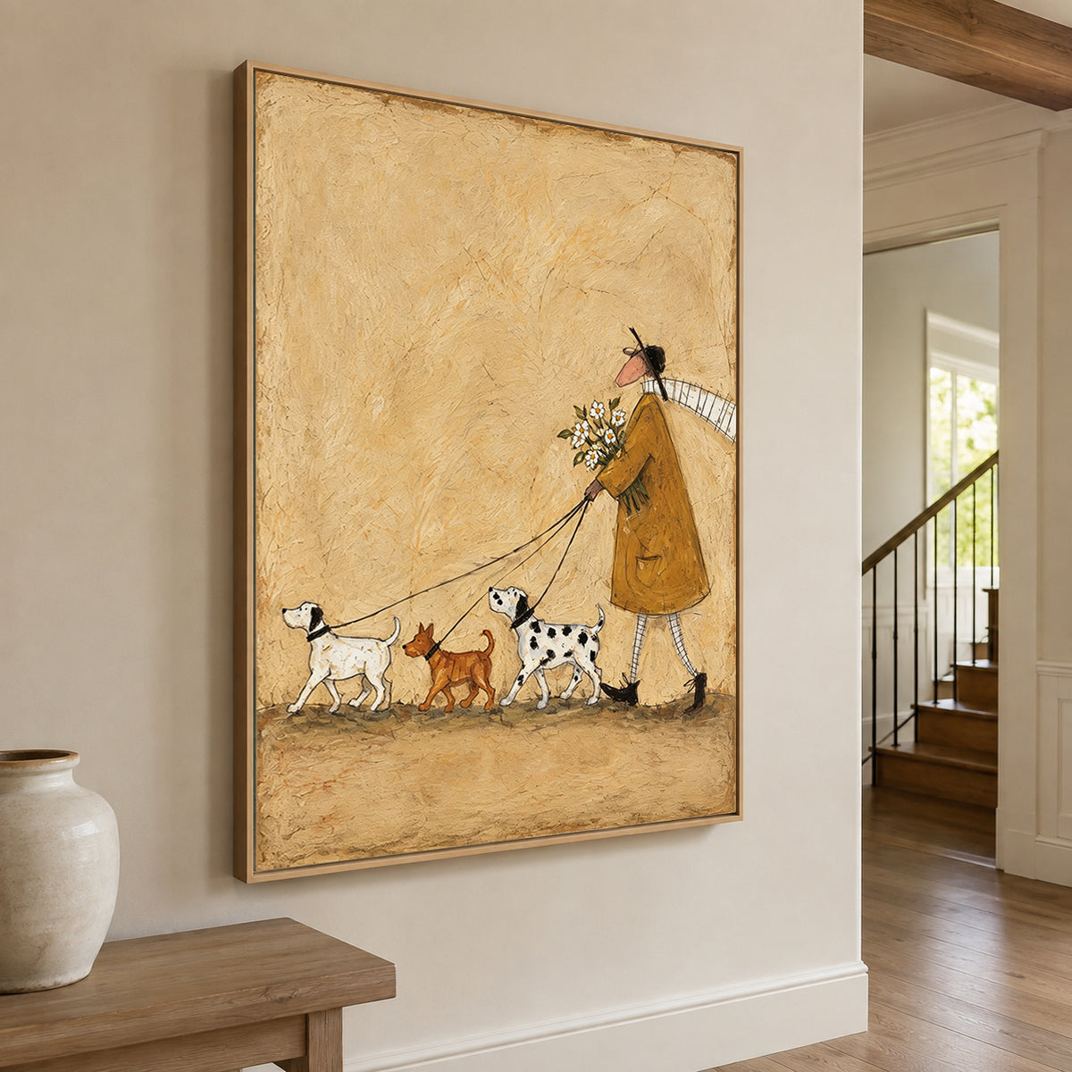 Whimsical Folk Art | Daisy Walk with Three Companions