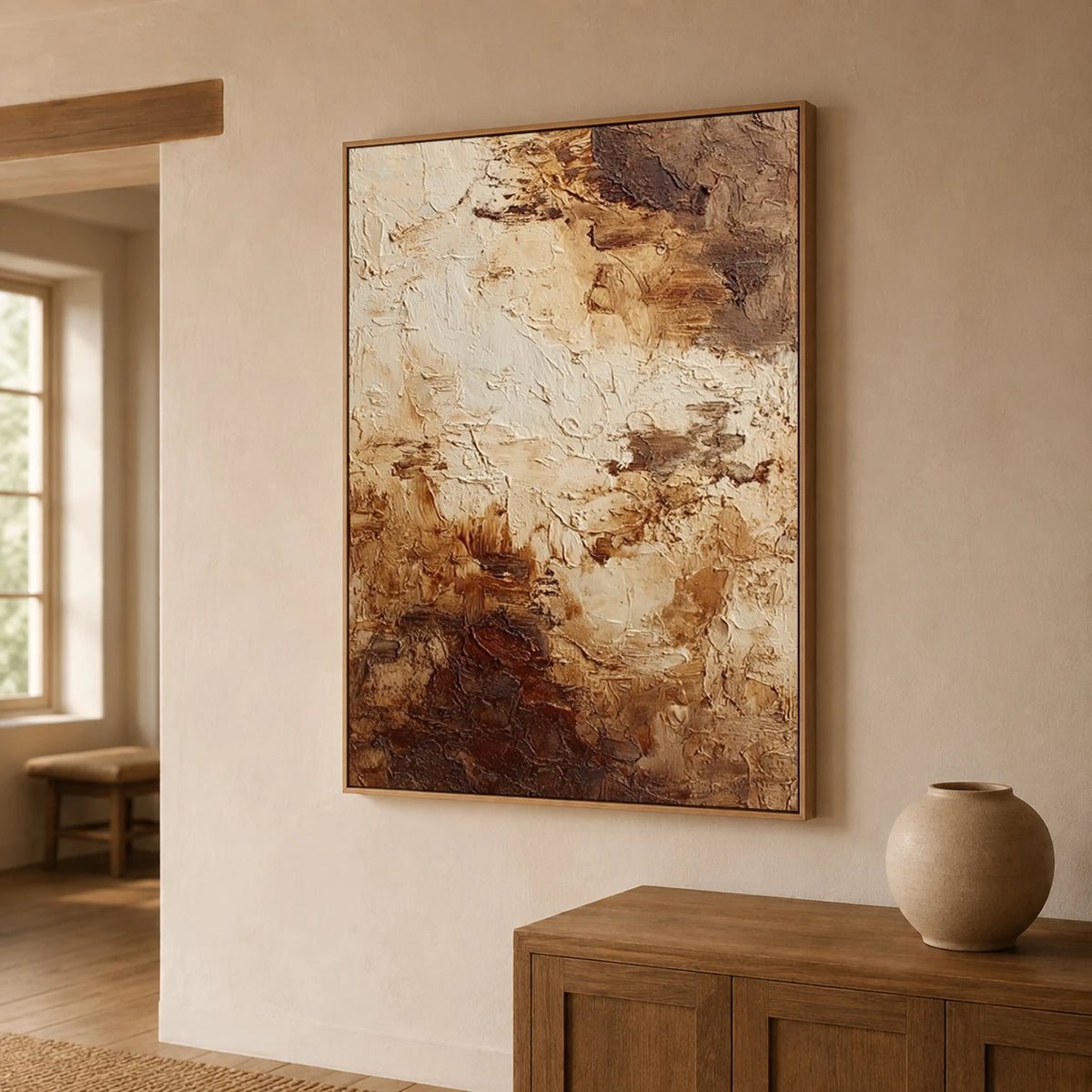 Textured & Impasto Art｜Earthtone Layered Texture