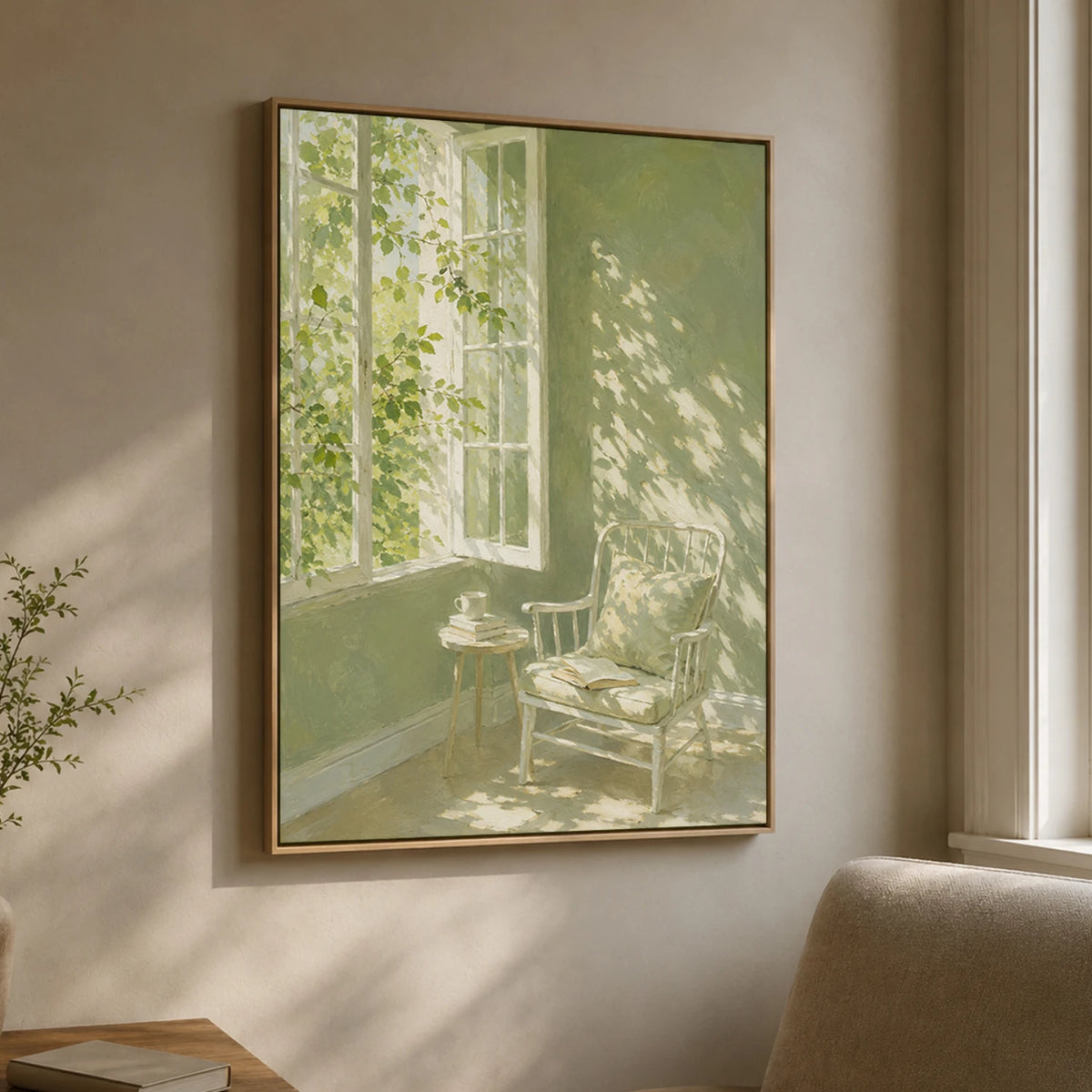 Expressive Contemporary Art｜Sunlit Reading Nook