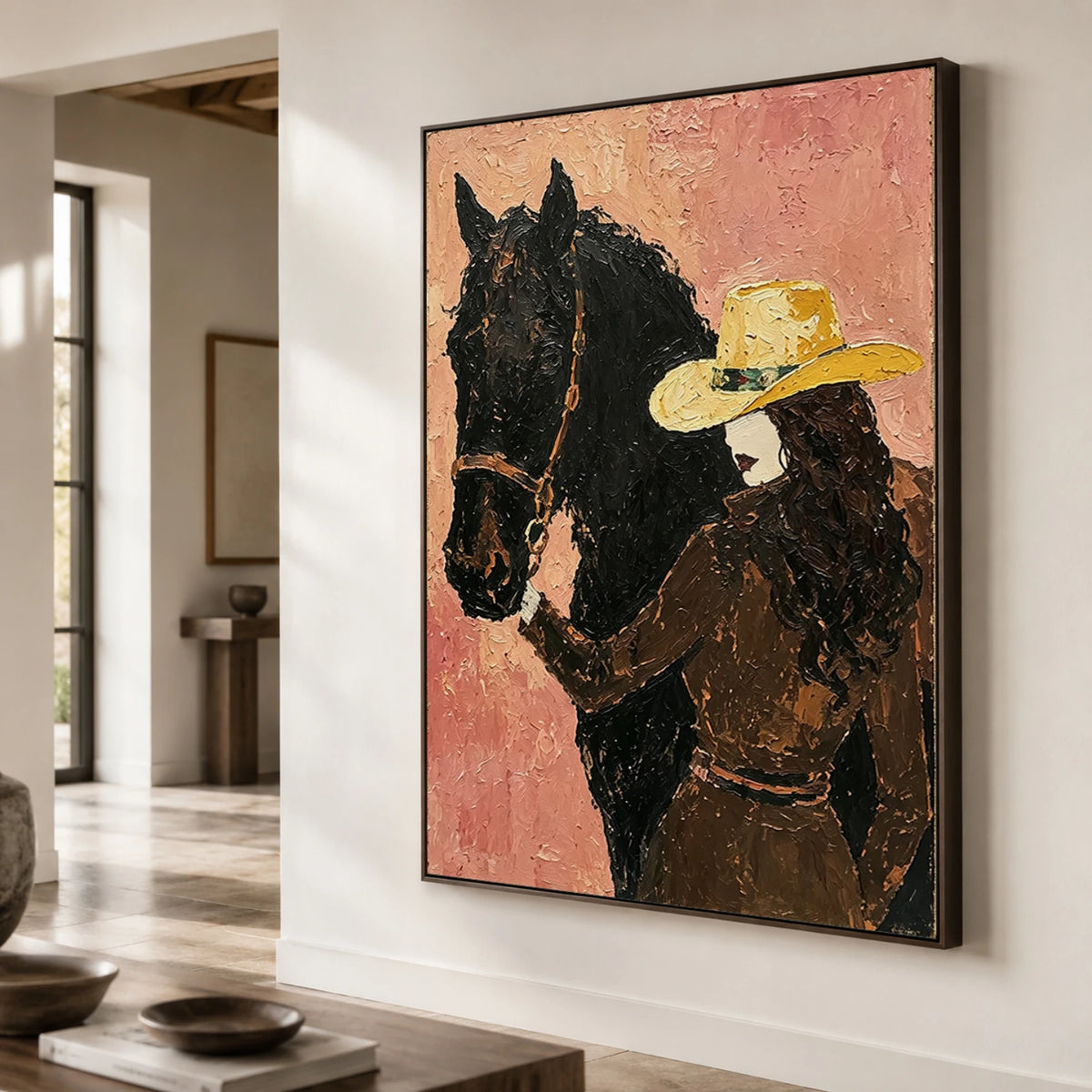 Vintage Americana Art｜Golden Hat Rider