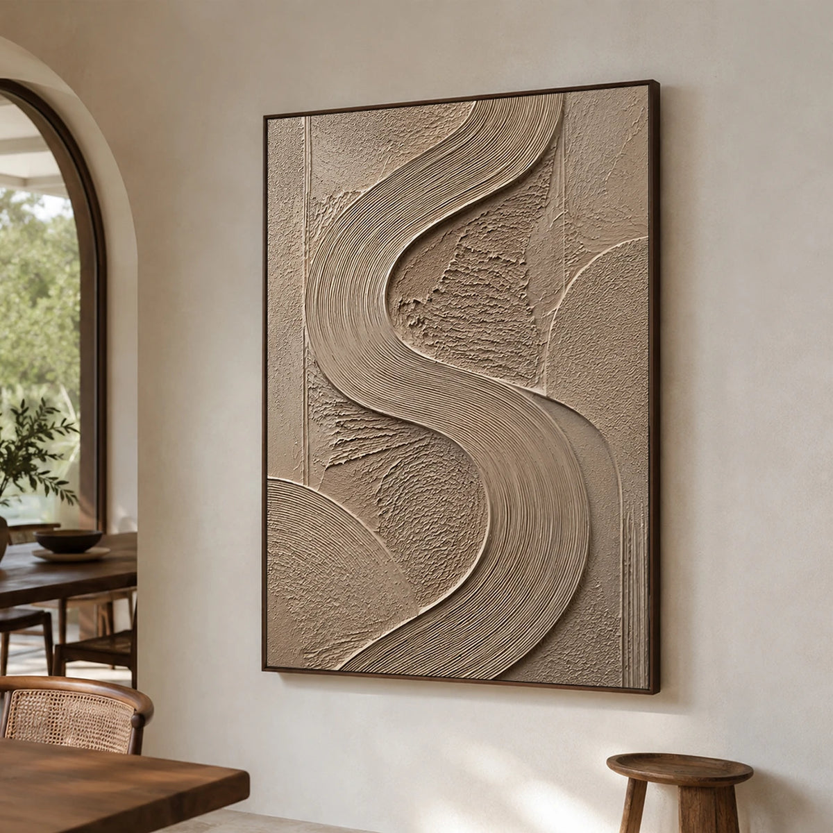 Textured & Impasto Art｜Dune Curve Relief