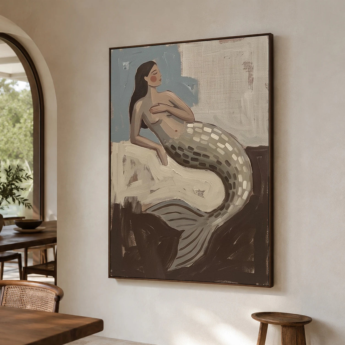 Modern Folk Art｜Silver Mermaid