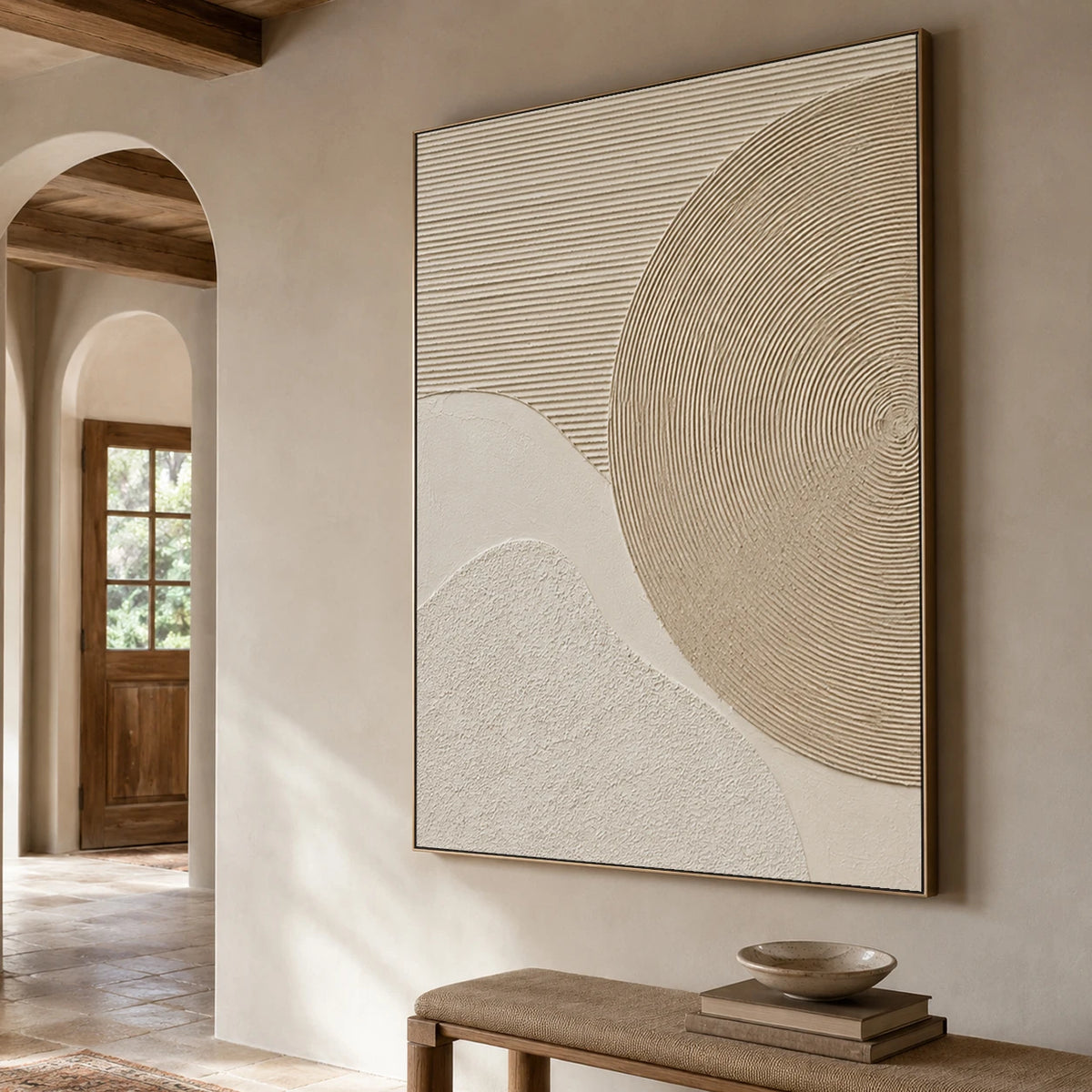 Textured & Impasto Art｜Sandstone Orbit
