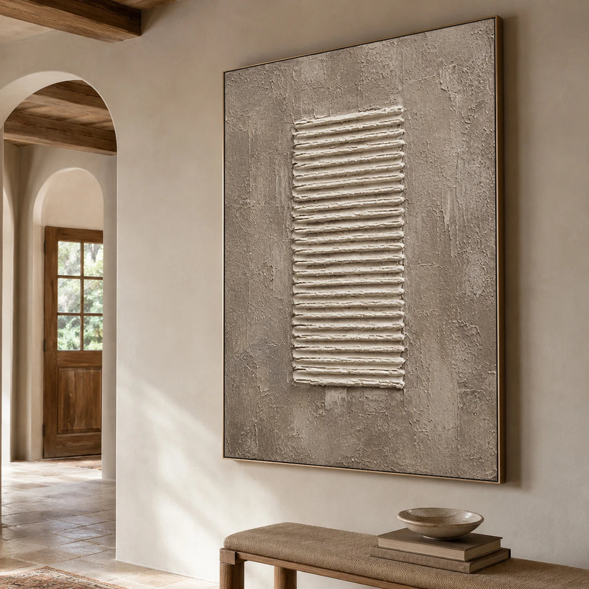 Textured & Impasto Art｜Quiet Strata Panel