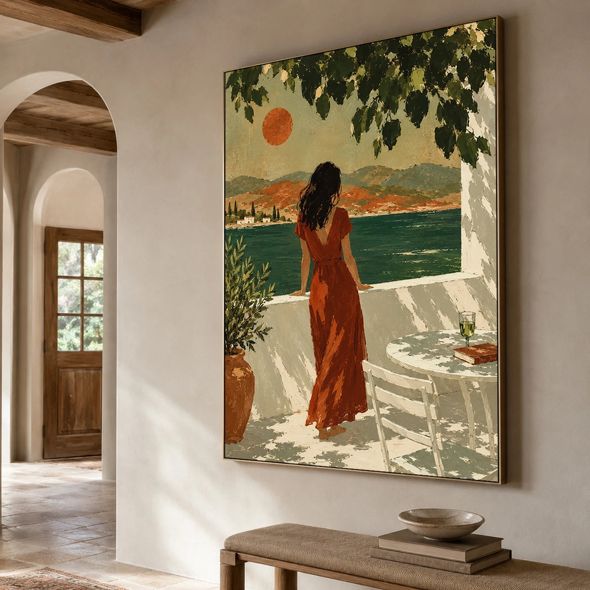 Modern Folk Art｜Mediterranean Sunset Retreat