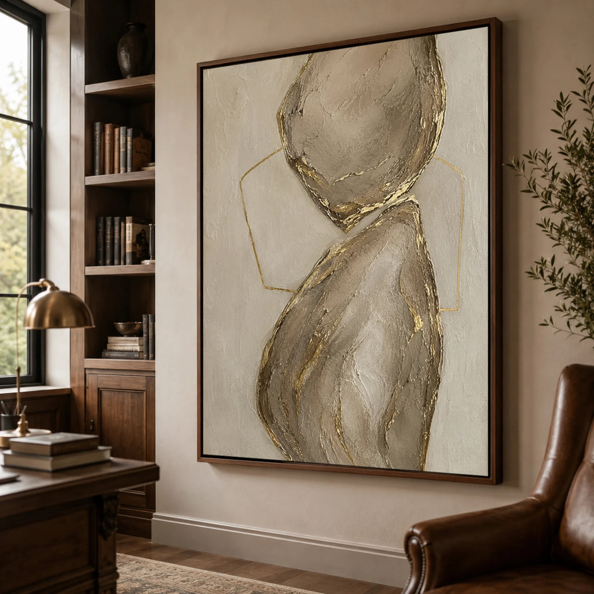 Textured & Impasto Art｜Golden Organic Forms