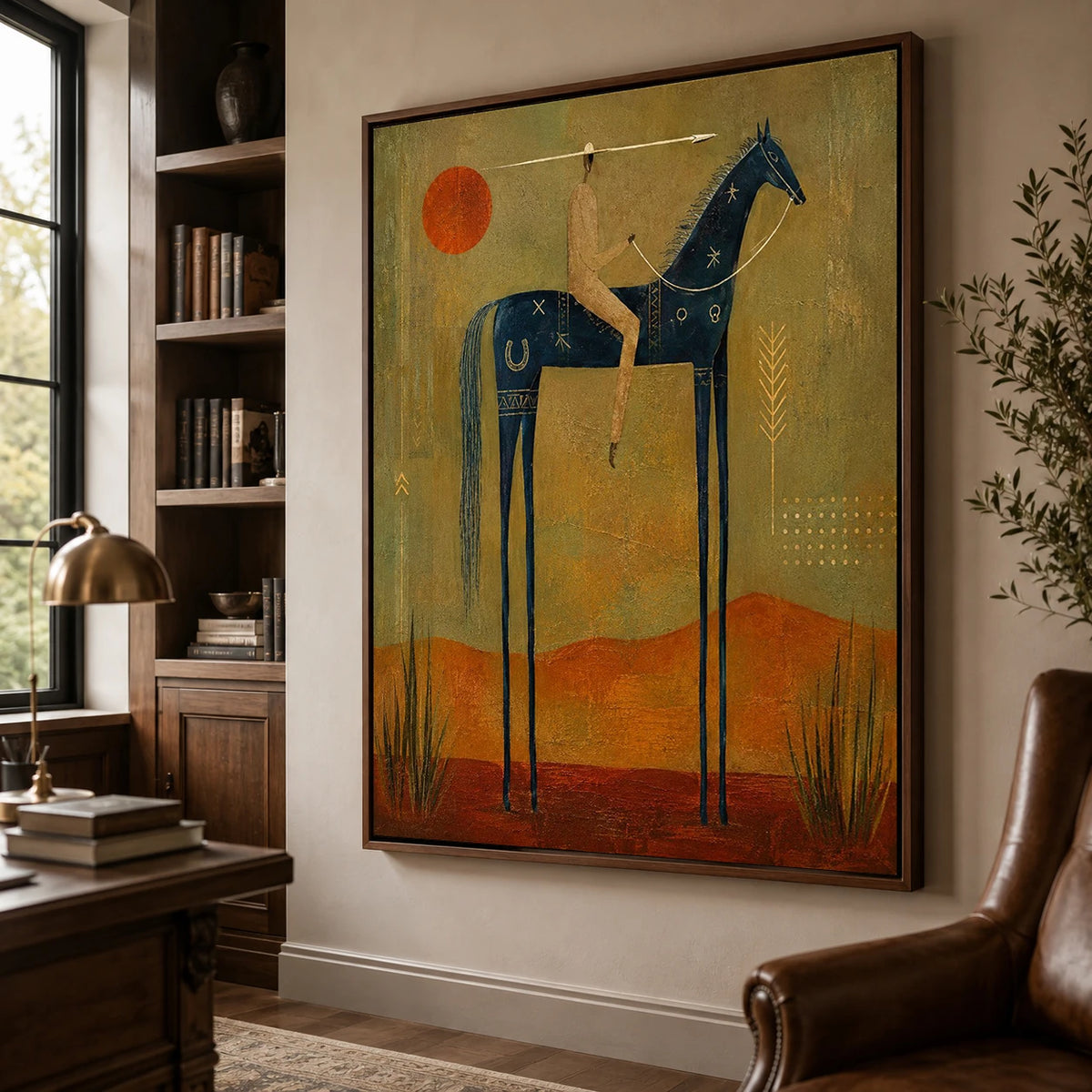 Vintage Americana Art｜Desert Horse Sentinel