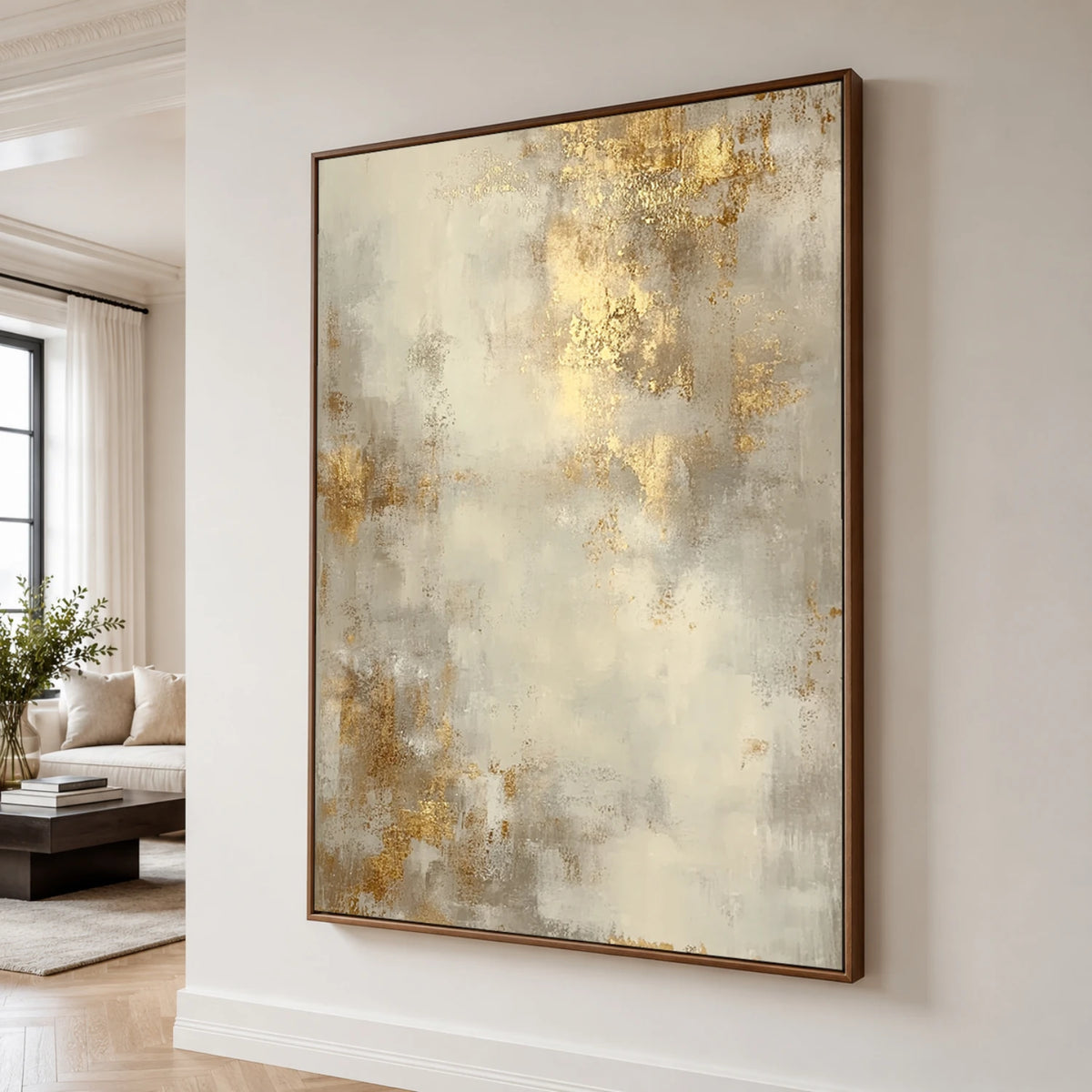 Textured & Impasto Art｜Golden Mineral Mist