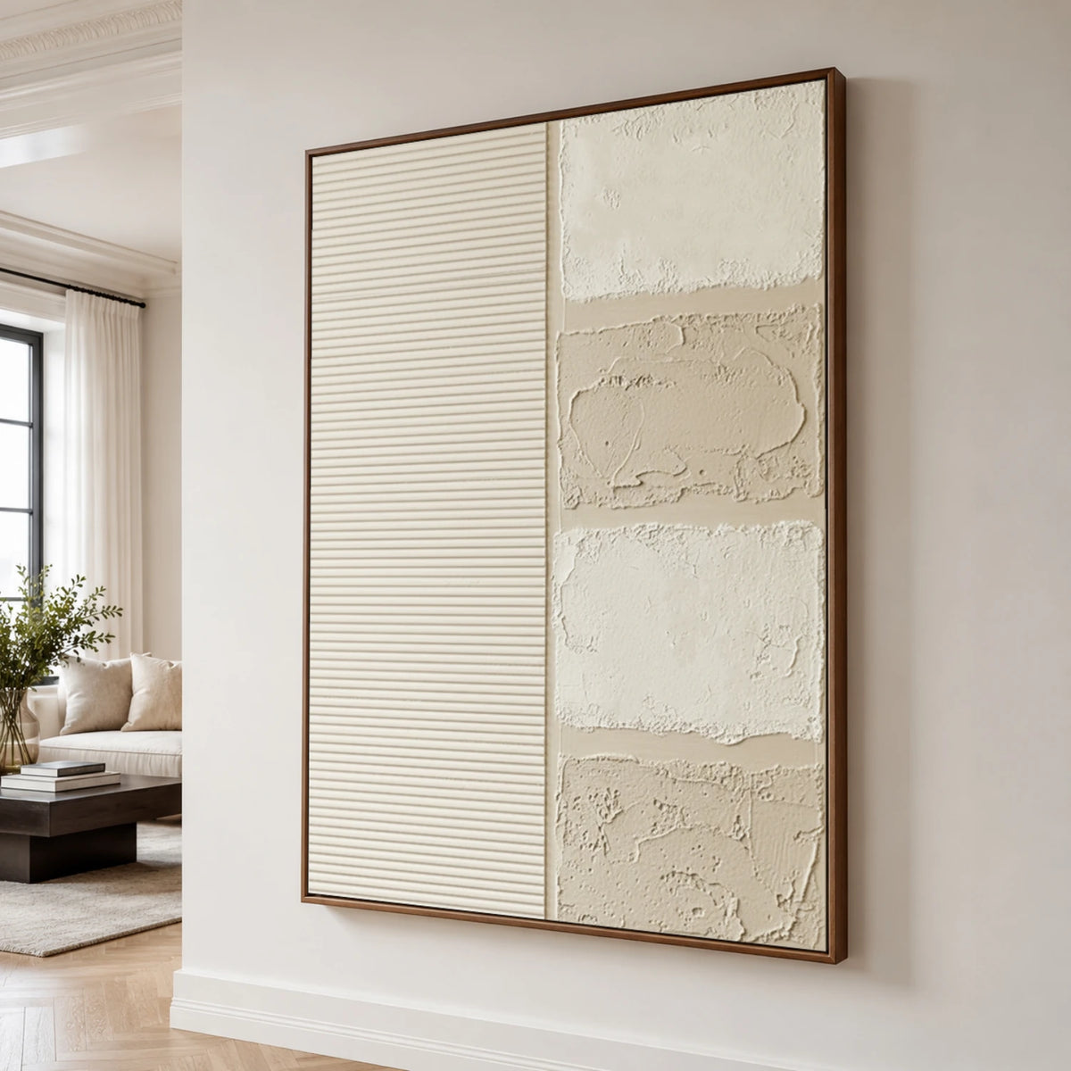 Textured & Impasto Art｜Ivory Texture Contrast