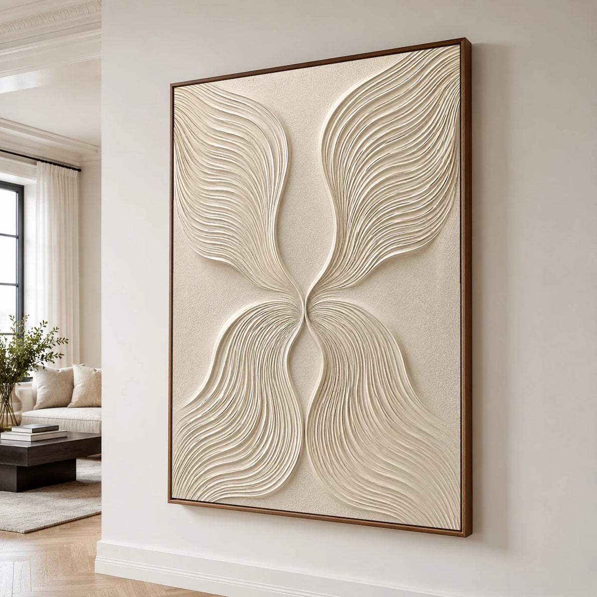 Textured & Impasto Art｜Ivory Petal Rhythm