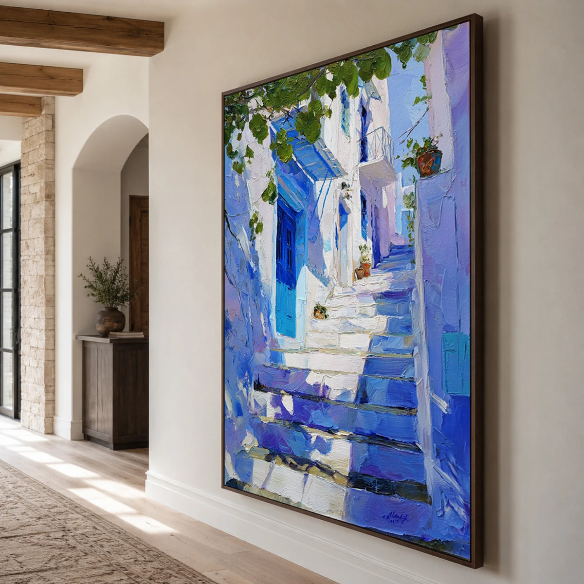 Expressive Contemporary Art｜Aegean Blue Passage