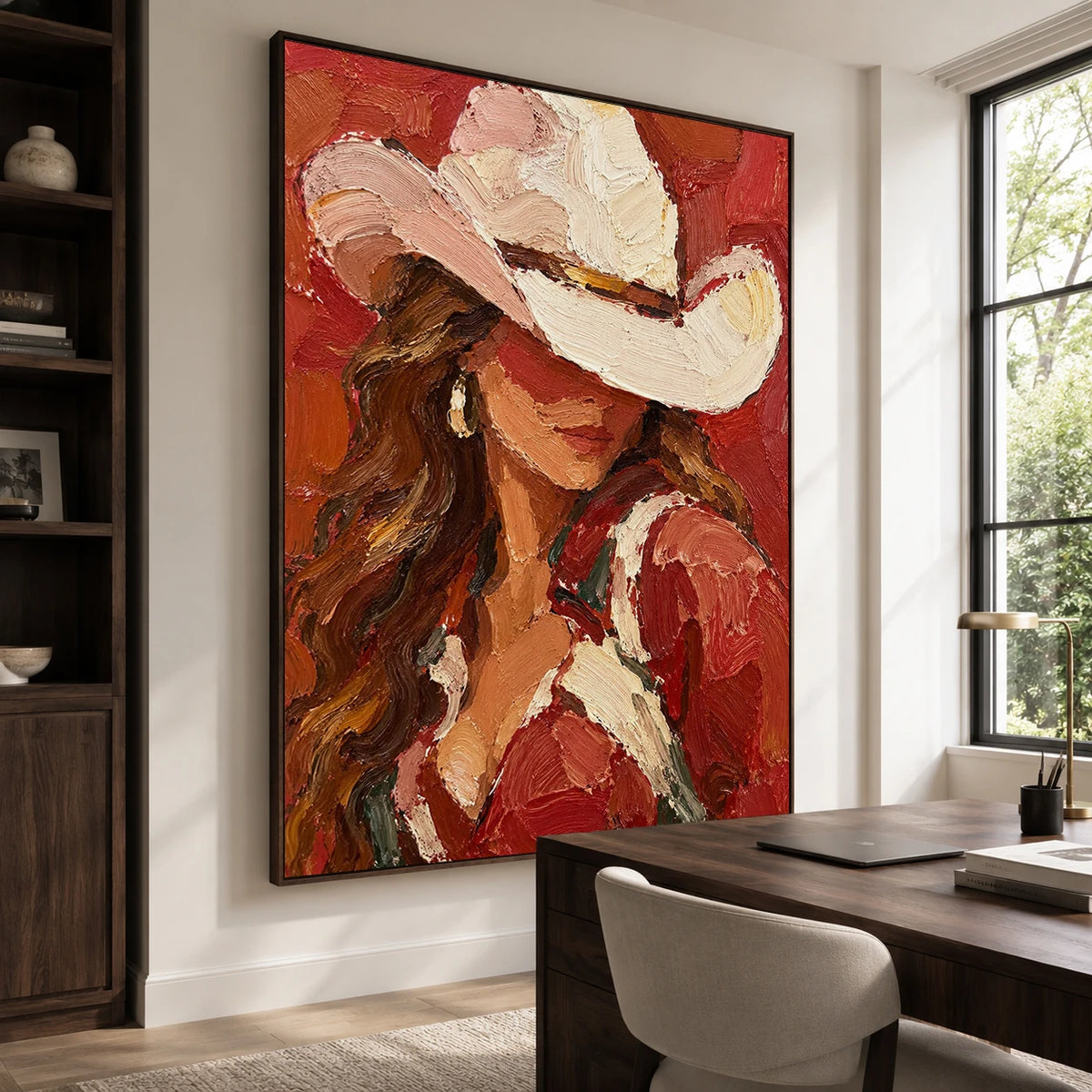 Vintage Americana Art｜Scarlet Prairie Grace