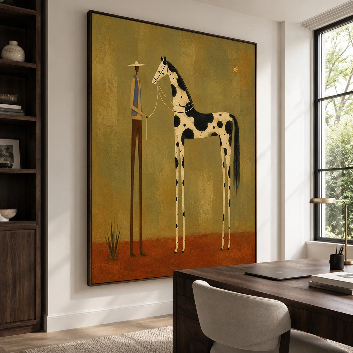 Vintage Americana Art｜Spotted Horse Keeper