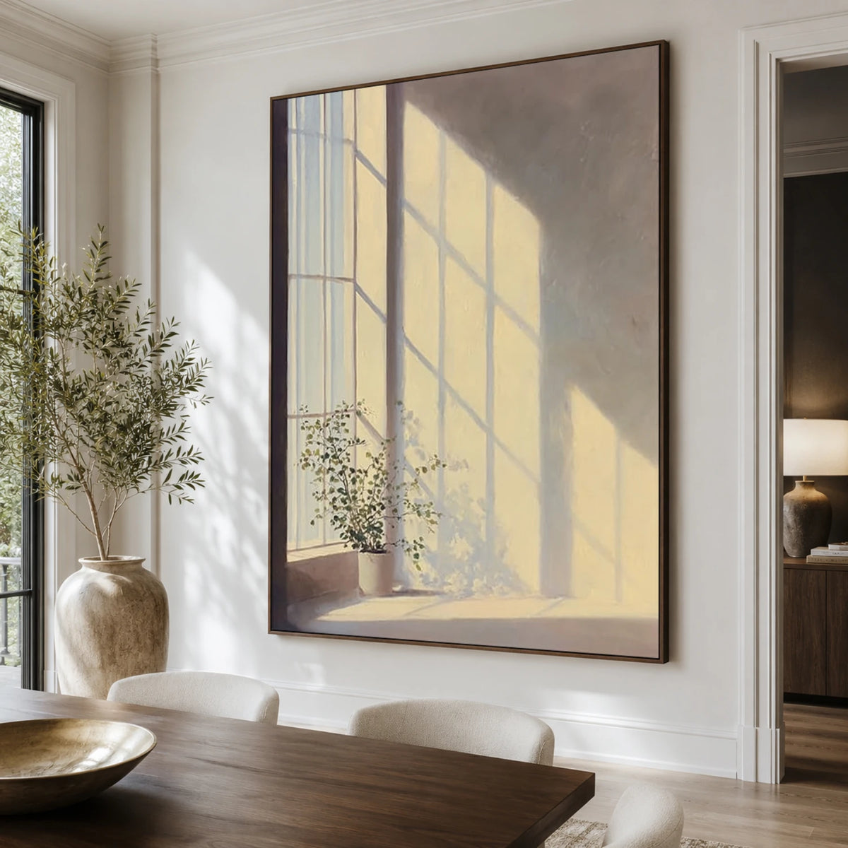Expressive Contemporary Art｜Golden Window Stillness