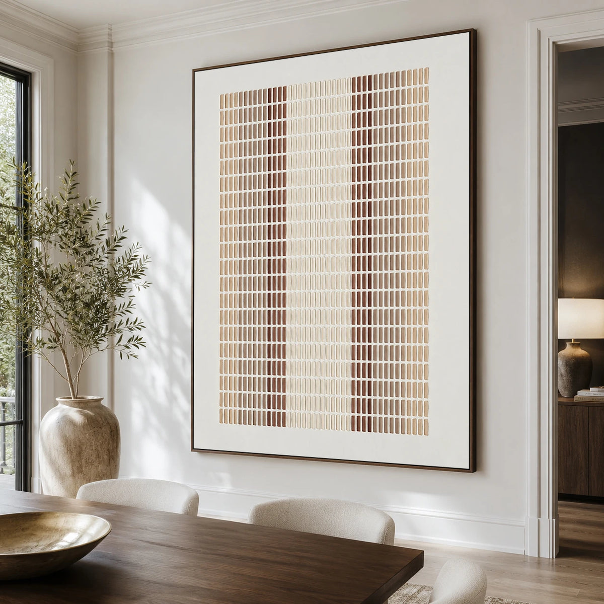 Textured & Impasto Art｜Quiet Grid Rhythm