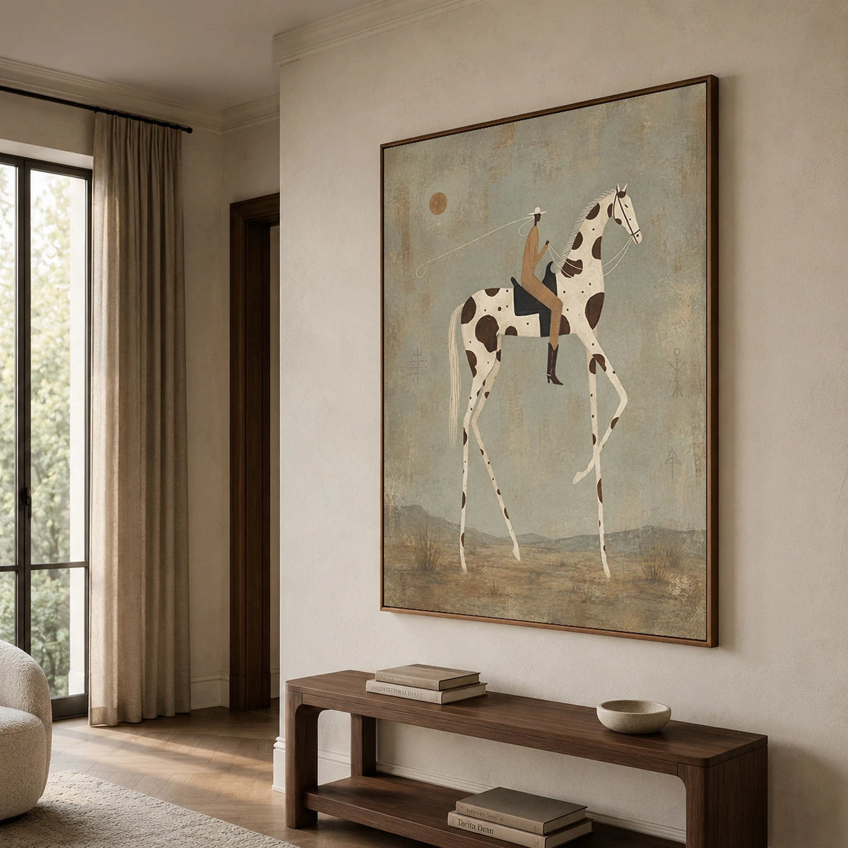 Vintage Americana Art｜Spotted Prairie Rider
