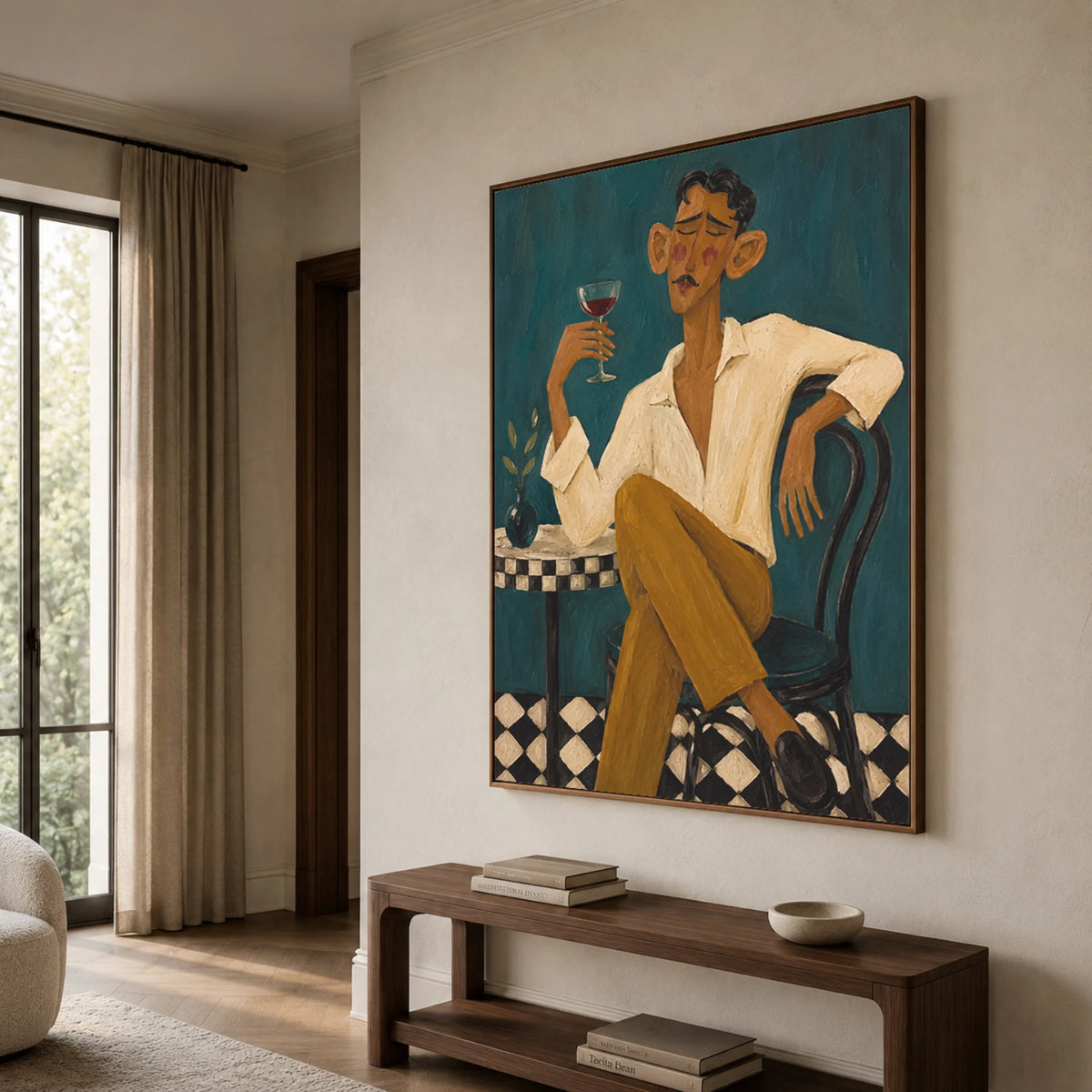 Modern Folk Art ｜ Burgundy Pause