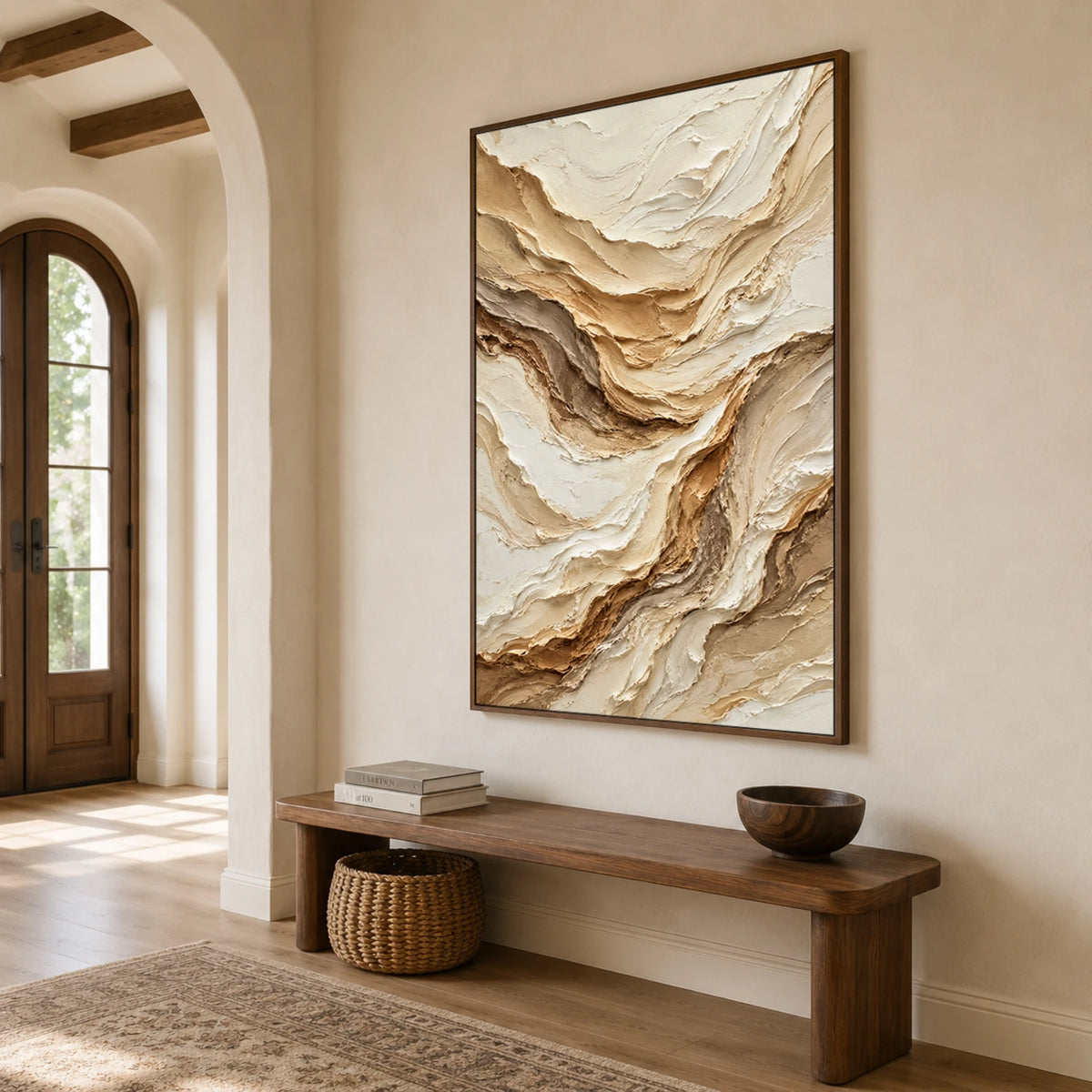 Textured & Impasto Art｜Earth Layered Waves