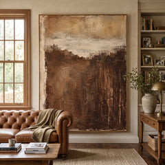 Textured & Impasto Art｜Aged Earth Horizon