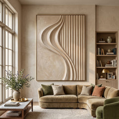Textured & Impasto Art｜Sandstone Linear Flow