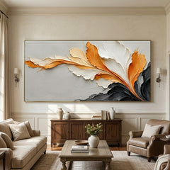 Textured & Impasto Art | Sculpted Bloom Contrast