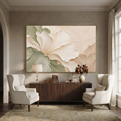 Textured & Impasto Art｜Botanical Serenity in Sage