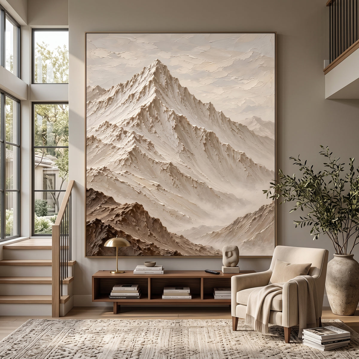 Textured & Impasto Art｜Mountain Mist Layers