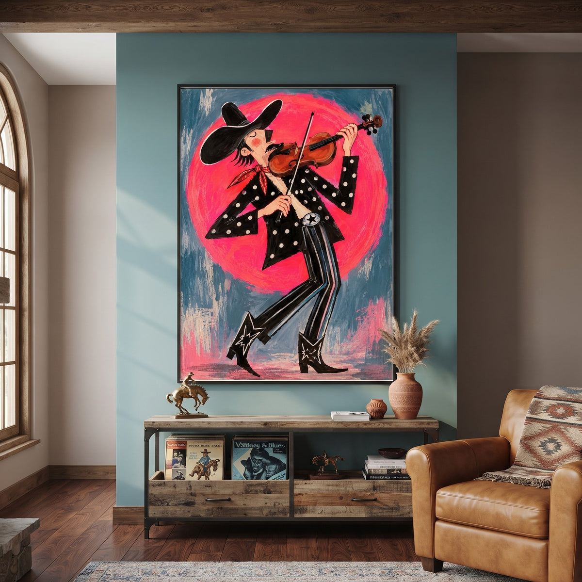 Western Pop Art｜Neon Fiddle Fever