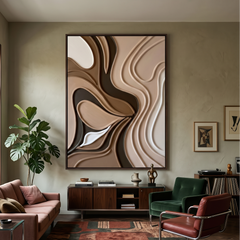 Textured & Impasto Art｜Sandstone Curve Harmony-1